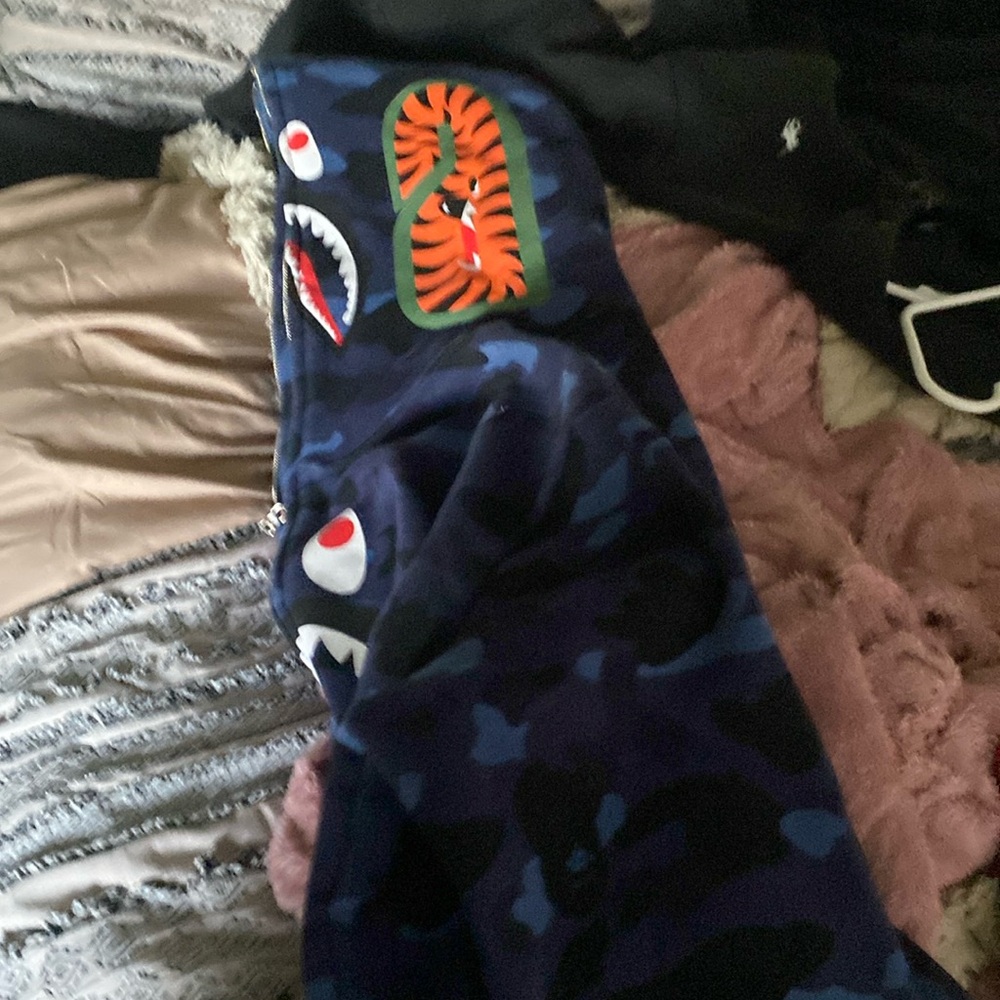 Blue bape hoodie